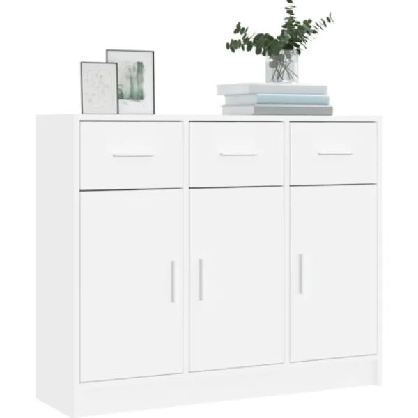 vidaXL Sideboards>Skänk vit 91x28x75 cm konstruerat trä