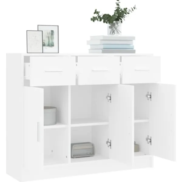 vidaXL Sideboards>Skänk vit 91x28x75 cm konstruerat trä