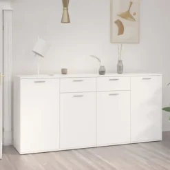 vidaXL Sideboards>Skänk vit 160x36x75 cm konstruerat trä