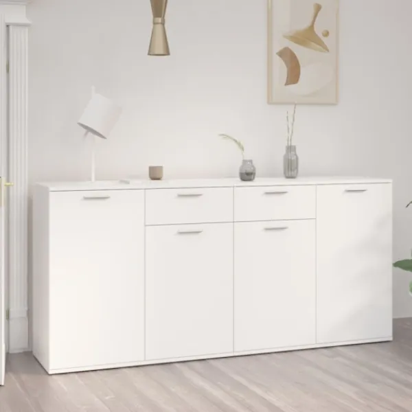 vidaXL Sideboards>Skänk vit 160x36x75 cm konstruerat trä