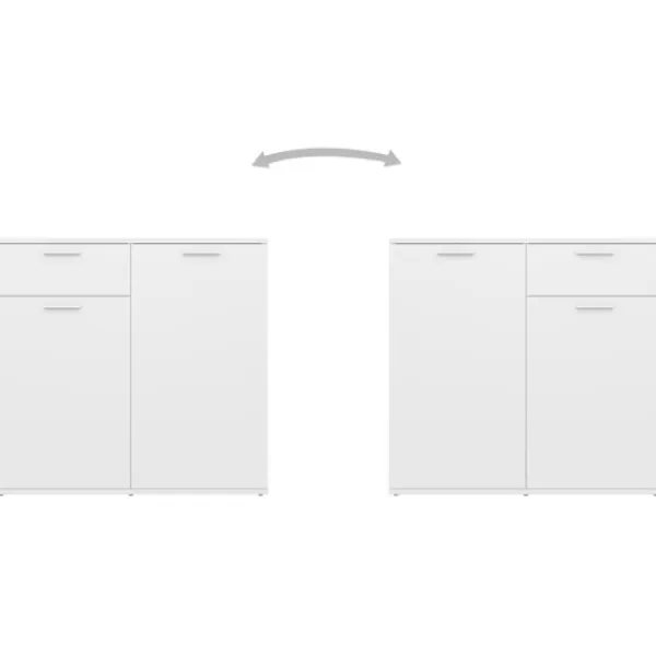 vidaXL Sideboards>Skänk vit 160x36x75 cm konstruerat trä