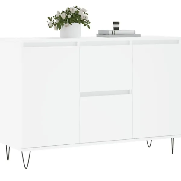 vidaXL Sideboards>Skänk vit 101,5x35x70 cm konstruerat trä