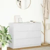 vidaXL Byråer>Skänk vit 100x35x76 cm konstruerat trä