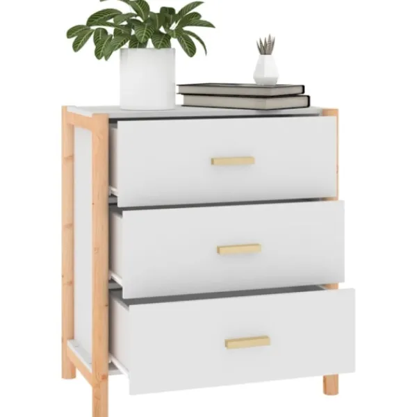 vidaXL Byråer>Skänk vit 62x38x70 cm konstruerat trä