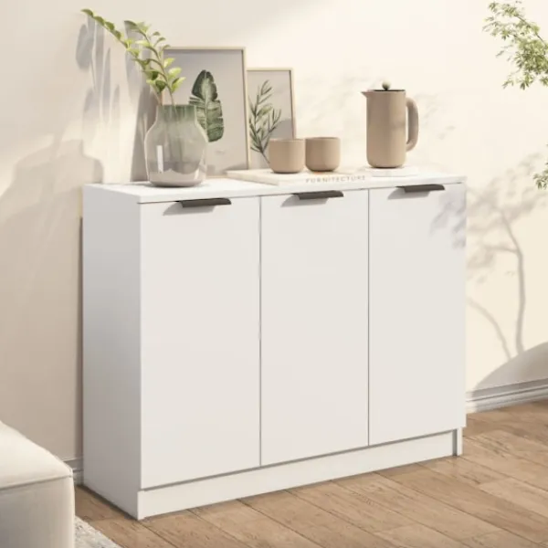 vidaXL Skåp>Skänk vit 90,5x30x70 cm konstruerat trä