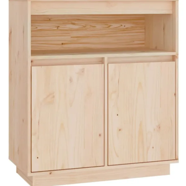 vidaXL Skåp>Skänk vit 70x34x80 cm massiv furu