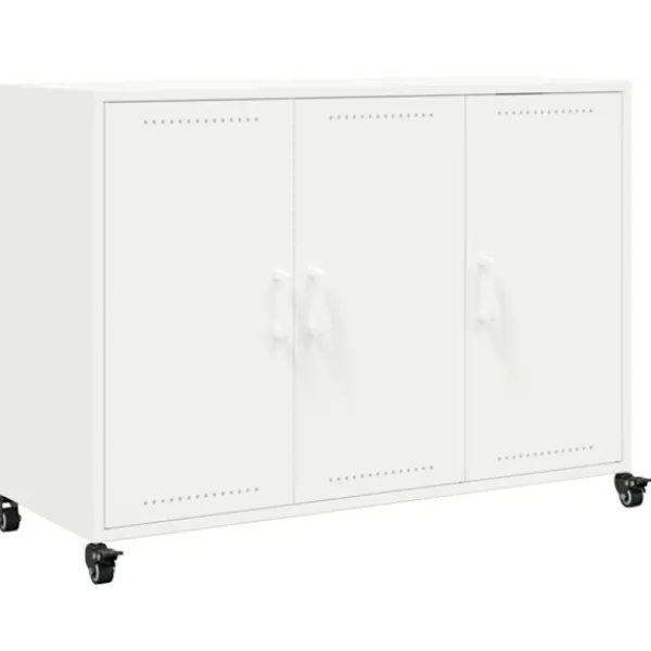 vidaXL Skåp>Skänk vit 100,5x39x72 cm stål