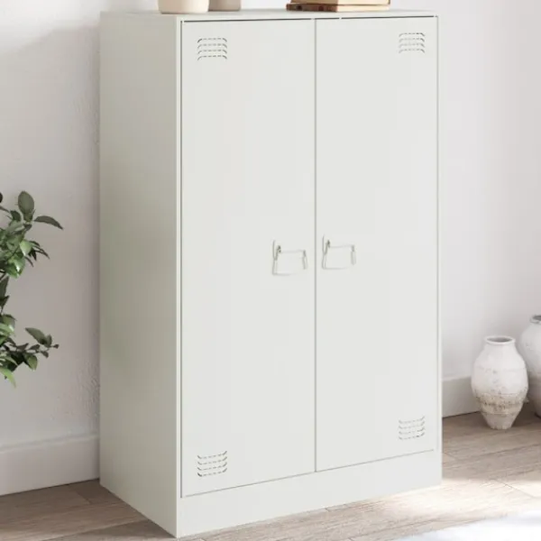 vidaXL Skåp>Skänk vit 67x39x107 cm stål