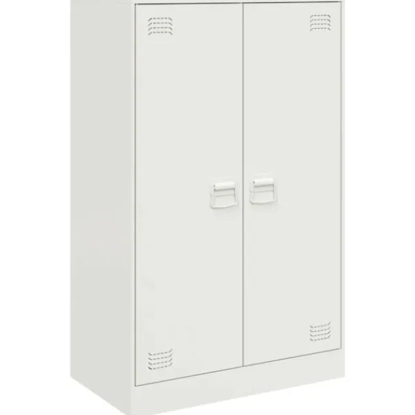 vidaXL Skåp>Skänk vit 67x39x107 cm stål