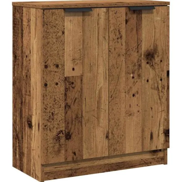 vidaXL Sideboards>Skänkar 3 delar åldrat trä 60x30x70 cm konstruerat trä