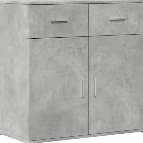 vidaXL Sideboards>Skänkar 2 st betonggrå 79x38x80 cm konstruerat trä