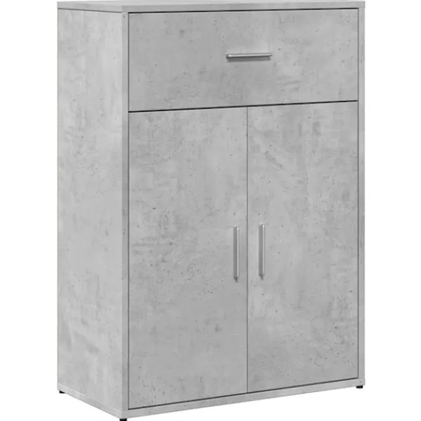 vidaXL Sideboards>Skänkar 2 st betonggrå 60x30x84 cm konstruerat trä