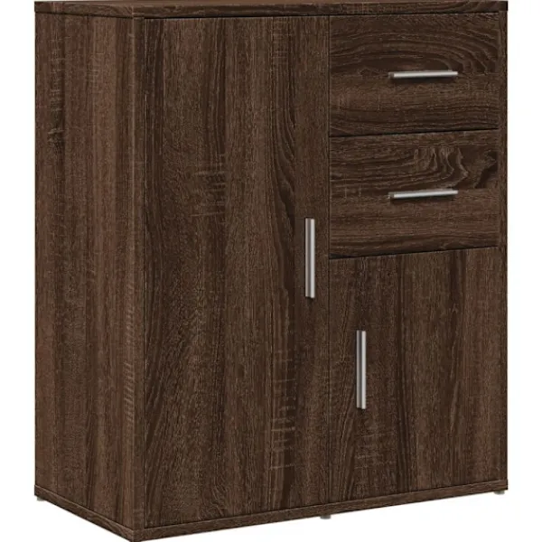 vidaXL Sideboards>Skänkar 2 st brun ek 60x31x70 cm konstruerat trä
