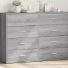 vidaXL Byråer>Skänkar 2 st grå sonoma 60x31x84 cm konstruerat trä