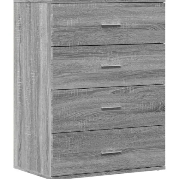 vidaXL Byråer>Skänkar 2 st grå sonoma 60x39x80 cm konstruerat trä