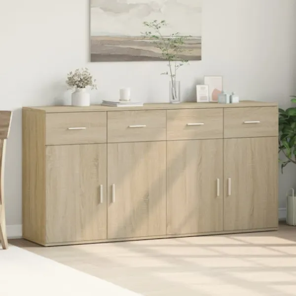 vidaXL Sideboards>Skänkar 2 st sonoma-ek 79x38x80 cm konstruerat trä