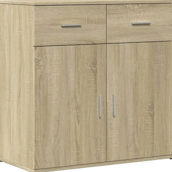 vidaXL Sideboards>Skänkar 2 st sonoma-ek 79x38x80 cm konstruerat trä