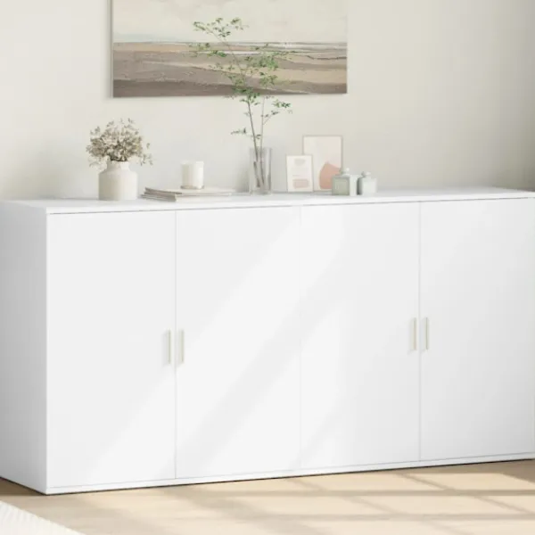vidaXL Sideboards>Skänkar 2 st vit 79x38x80 cm konstruerat trä