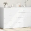 vidaXL Byråer>Skänkar 2 st vit 60x39x80 cm konstruerat trä