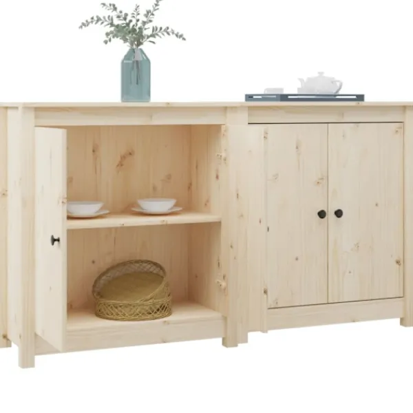 vidaXL Sideboards>Skänkar 2 st 70x35x80 cm massiv furu