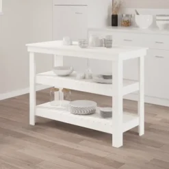 vidaXL Köksö>Skobänk vit 110,5x50x80 cm massiv furu