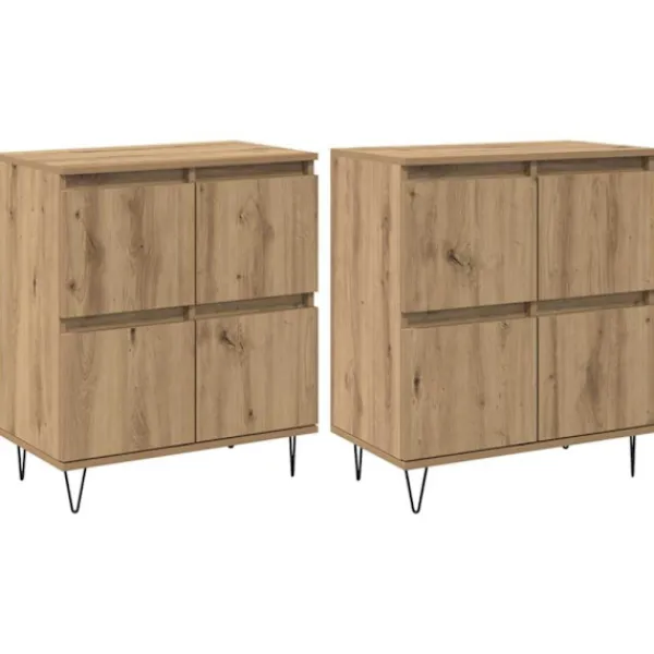 vidaXL Skåp>Skåp 2 pcs artisan ek 120 x 35 x 70 cm Konstruerat trä