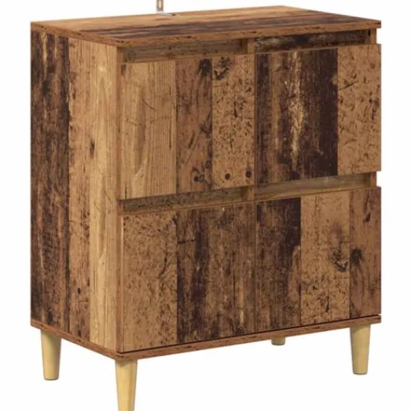 vidaXL Sideboards>Skåp 3 pcs Gammalt trä 60 x 35 x 70 cm Konstruerat trä