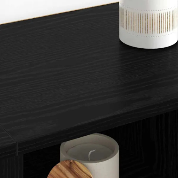 vidaXL Sideboards>Skåp 2 pcs Svart Ek 60 x 35 x 70 cm Konstruerat trä