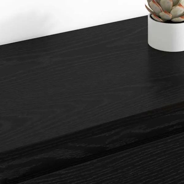vidaXL Sideboards>Skåp 2 pcs Svart Ek 70 x 35,5 x 67,5 cm Konstruerat trä