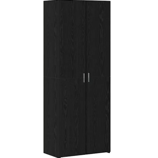 vidaXL Skåp>Skåp 2 pcs Svart Ek 70 x 42,5 x 185 cm