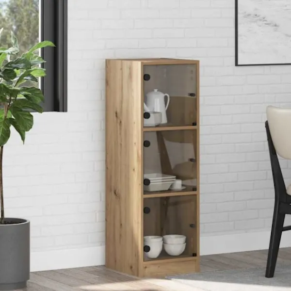 vidaXL Skåp>Skåp Artisan Ek 35 x 37 x 109 cm Konstruerat trä
