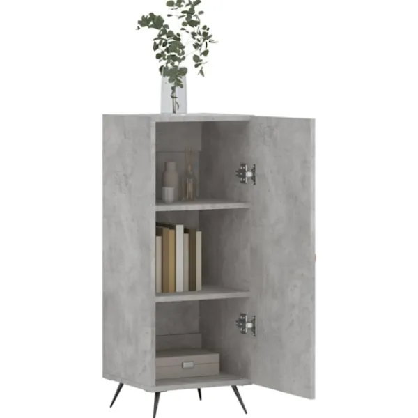 vidaXL Skåp>Skåp betonggrå 34,5x34x90 cm konstruerat trä