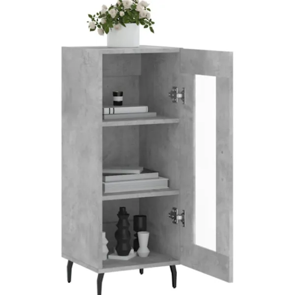 vidaXL Skåp>Skåp betonggrå 34,5x34x90 cm konstruerat trä