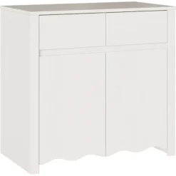 vidaXL Skåp>Skåp Drammen Vit 79 x 43 x 75.5 cm Massivt tallträ