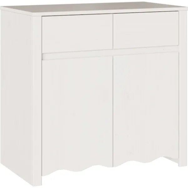 vidaXL Skåp>Skåp Drammen Vit 79 x 43 x 75.5 cm Massivt tallträ
