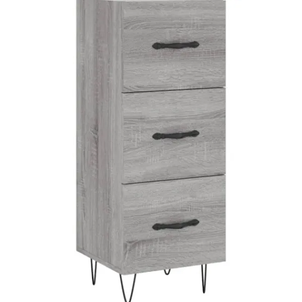 vidaXL Byråer>Skåp grå sonoma 34,5x34x90 cm konstruerat trä