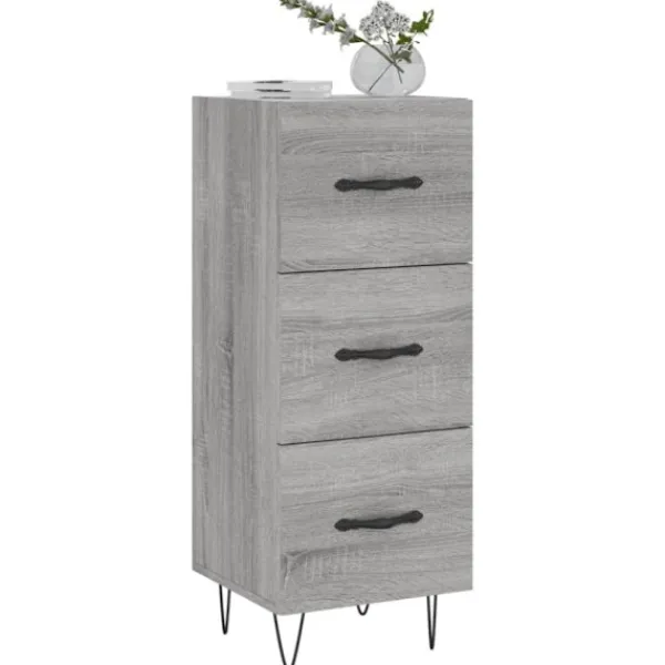 vidaXL Byråer>Skåp grå sonoma 34,5x34x90 cm konstruerat trä