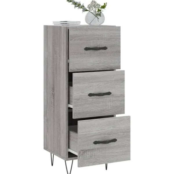 vidaXL Byråer>Skåp grå sonoma 34,5x34x90 cm konstruerat trä