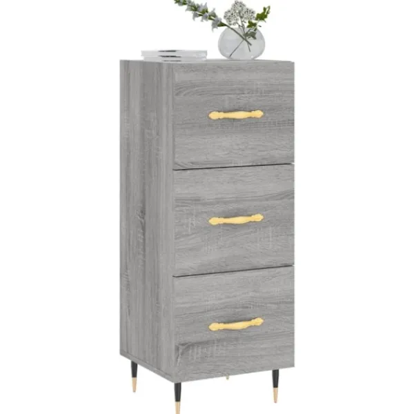 vidaXL Byråer>Skåp grå sonoma 34,5x34x90 cm konstruerat trä