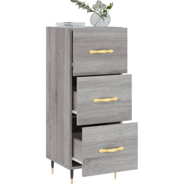 vidaXL Byråer>Skåp grå sonoma 34,5x34x90 cm konstruerat trä