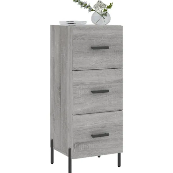 vidaXL Byråer>Skåp grå sonoma 34,5x34x90 cm konstruerat trä