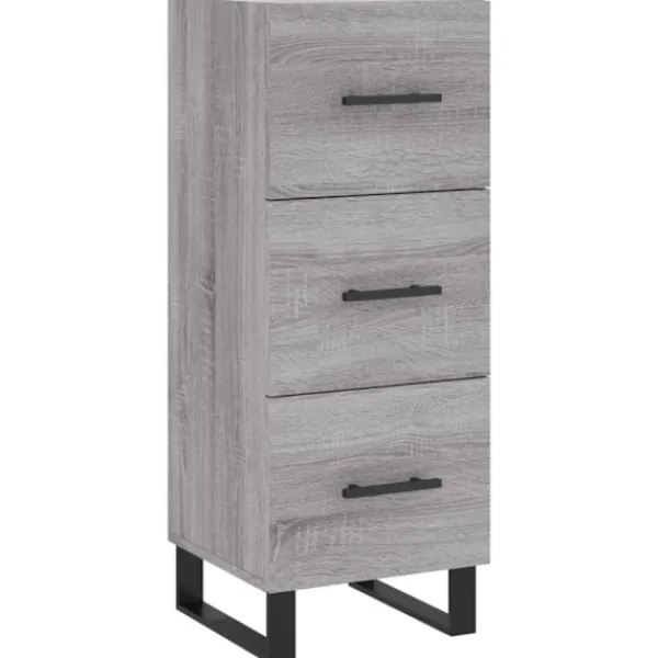 vidaXL Byråer>Skåp grå sonoma 34,5x34x90 cm konstruerat trä