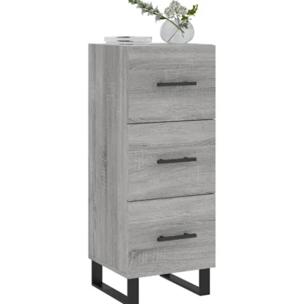 vidaXL Byråer>Skåp grå sonoma 34,5x34x90 cm konstruerat trä