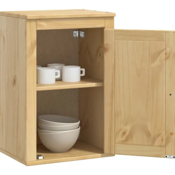 vidaXL Skåp>Skåp med hylla med lagring Honung 60 x 32 x 40 cm Massiv furu