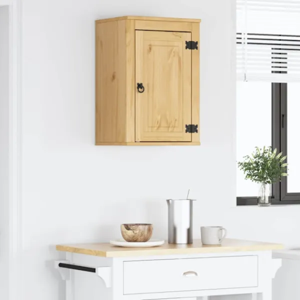 vidaXL Skåp>Skåp med hylla med lagring Honung 60 x 32 x 40 cm Massiv furu