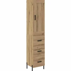 vidaXL Skåp>Skåp med låda Artisan Ek 34,5 x 34 x 180 cm Konstruerat trä