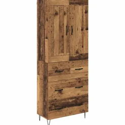 vidaXL Skåp>Skåp med låda Gammalt trä 69,5 x 34 x 180 cm Konstruerat trä