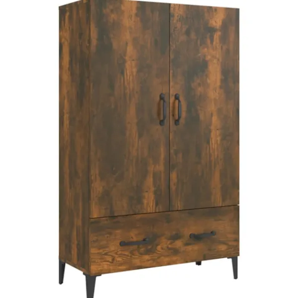 vidaXL Skåp>Skåp Rökfärgad ek 70x31x115 cm konstruerat trä
