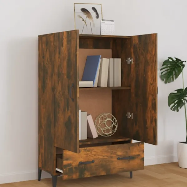 vidaXL Skåp>Skåp Rökfärgad ek 70x31x115 cm konstruerat trä