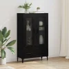 vidaXL Skåp>Skåp Svart Ek 70 x 31 x 115 cm Konstruerat trä och järn